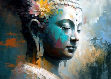 Abstract Buddha Painting