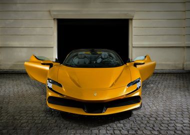 Yellow Ferrari SF90 Stradale