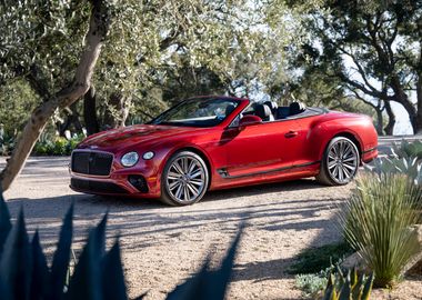 Red Bentley Continental GT Convertible