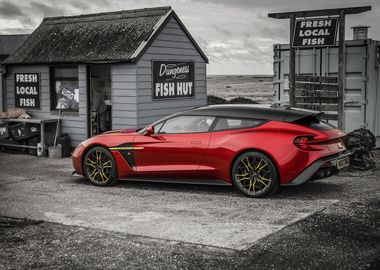 Red Aston Martin Shooting Brake