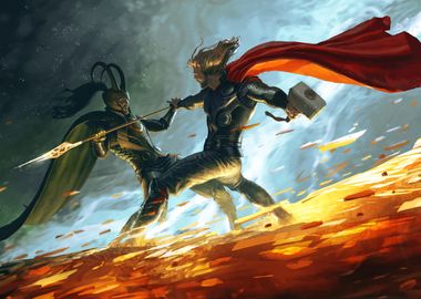 Thor Loki Battle