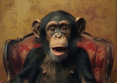 Chimpanzee in a Chair