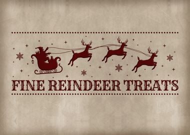 Reindeer Treats Vintage Design