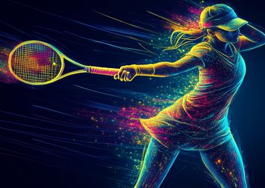 Tennis Player in Motion