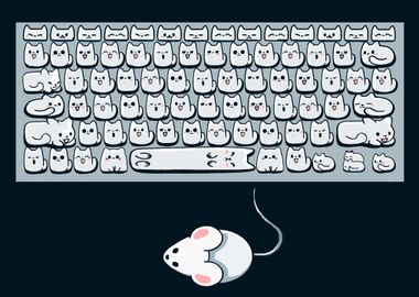 Cat Keyboard & Mouse