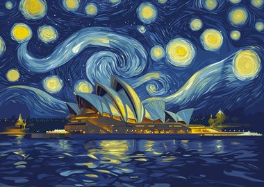 Sydney Opera House Starry Night