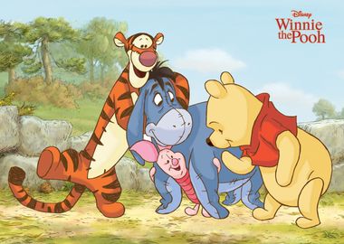 Pooh Group Poster