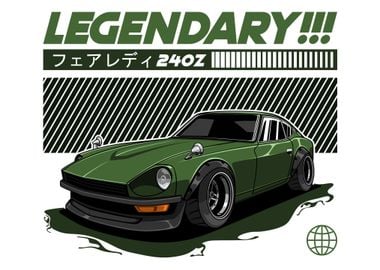 Nissan Datsun 240Z Fairlady Z Green Army