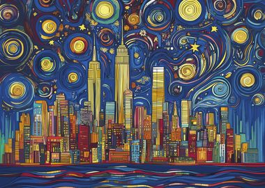 New York City Starry Night