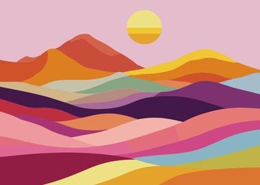 Original Abstract Mountain Landscape