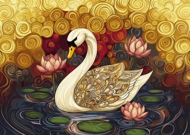 Original Swan with Lotus