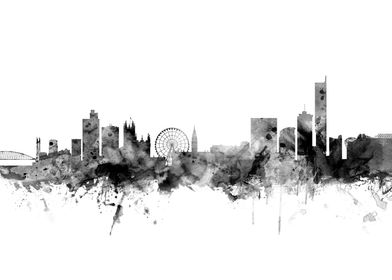Skyline Landscape Bw-preview-0
