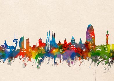City Skyline Watercolor-preview-2