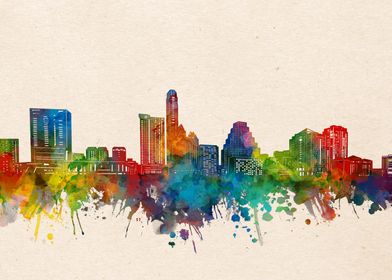 City Skyline Watercolor-preview-1