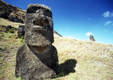 Moai Rock Meme Poster for Sale by azerbera