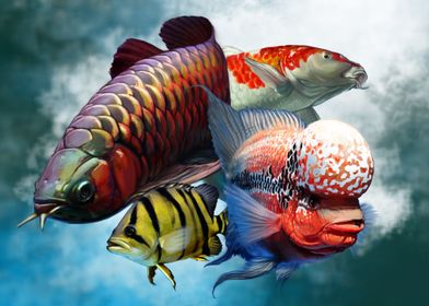 Monster Fish Keeper Asian Arowana Tropical Fish Poster for Sale by JRRTs