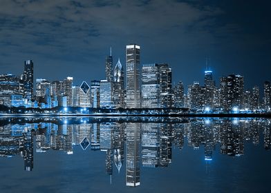 Chicago Bears City Skyline - Chicago - Posters and Art Prints