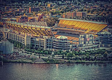 Pittsburgh Steelers Heinz Field Sketch Magnet