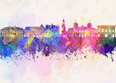 Skyline In Watercolor-preview-2