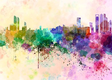 Skyline In Watercolor-preview-0