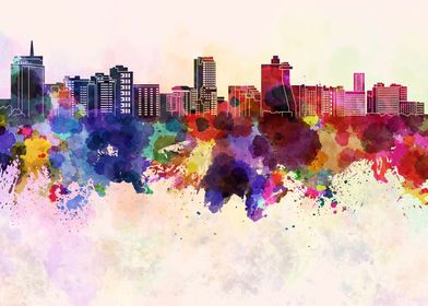 Skyline In Watercolor-preview-1