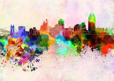 Skyline In Watercolor-preview-1