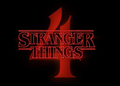 Displate - Poster en Métal - Monté sur Aimant - Stranger Things Series -  Season 4 Key Art Logo