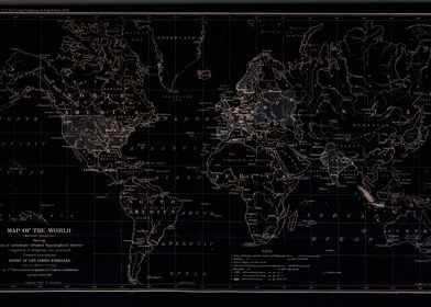 Metal Poster Displate Vintage Map Of Panem With Magnet Mounting System  Included - Vintage Maps