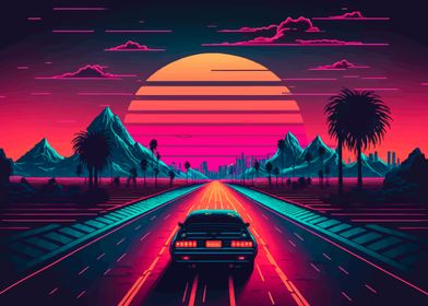 Neon Car Sunsetdrive-preview-2