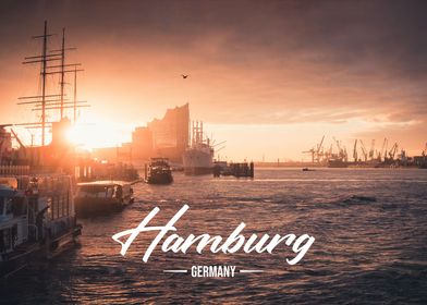 Hamburg Posters Paintings Unique Pictures, Shop Online Prints, - Displate | Metal