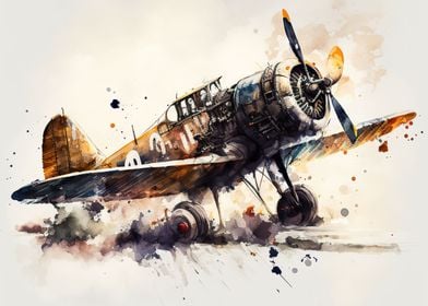 War Plane Watercolor-preview-0