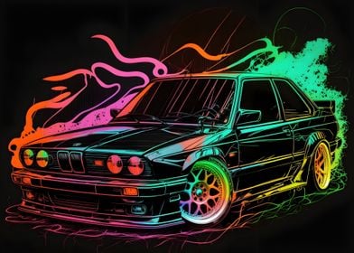 Neon Cars Horizontal-preview-2