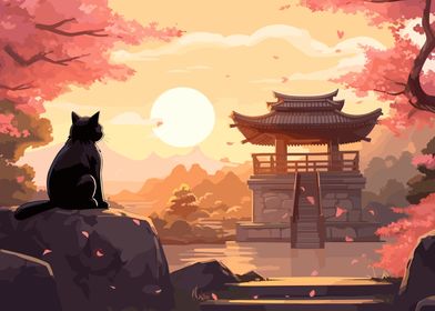 Cat Cherry Blossoms-preview-0