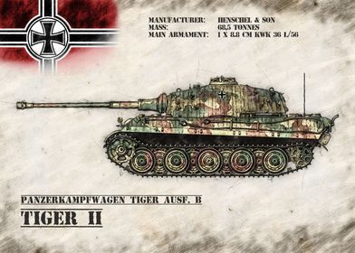 German Tiger Tank with German Flag Art Board Print for Sale by nido88