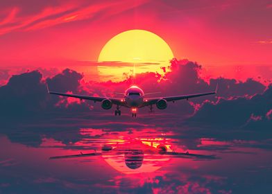 Plane Sunset-preview-1