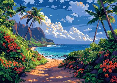 Hawaii Pixel Art-preview-0