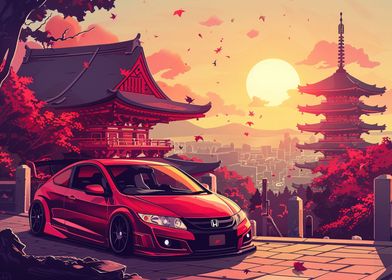 Pagoda And Cars-preview-3