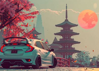 Pagoda And Cars-preview-3
