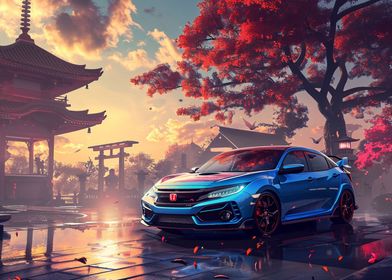 Pagoda And Cars-preview-2