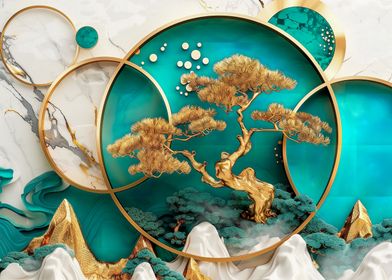 Abstract Gold Trees-preview-0