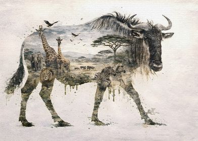 Vintage Double Exposure Wildlife Arts-preview-2