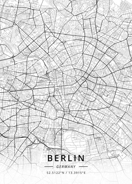'Berlin, Germany' Poster by Designer Map Art | Displate