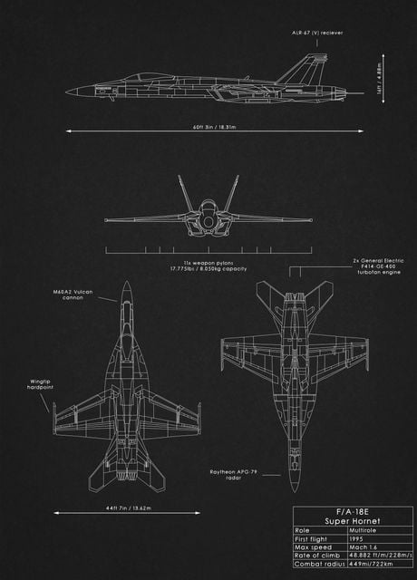 'Hornet Blueprint' Poster by Iwoko | Displate