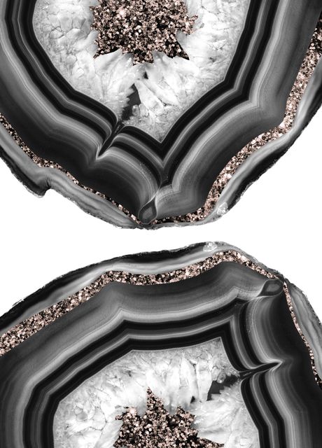 'Gray Black White Agate 2' Poster by Anita's &amp; Bella's Art | Displate