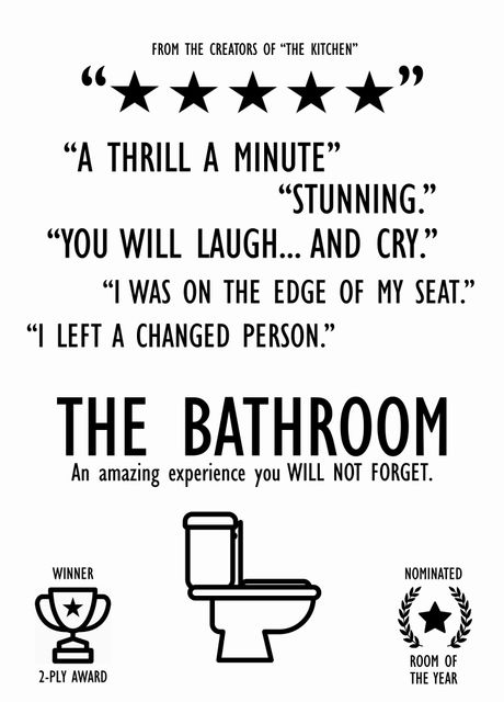 'THE BATHROOM Funny Movie' Poster by Atomic Chinook | Displate