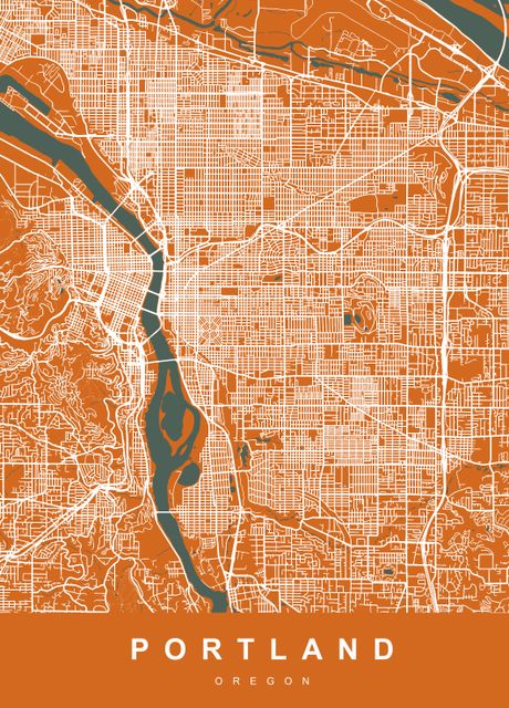 Map Portland Oregon US Poster By UrbanMaps Displate 3e93477bfbb02ad05896372dd0cc0f21 6c4df2cb511a857434dd47d2228f5d67
