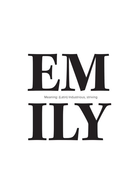 community poster with emily name