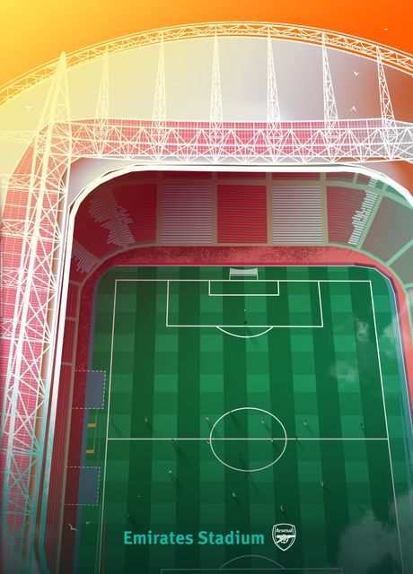 Emirates Stadium Top View Poster By Arsenal Displate