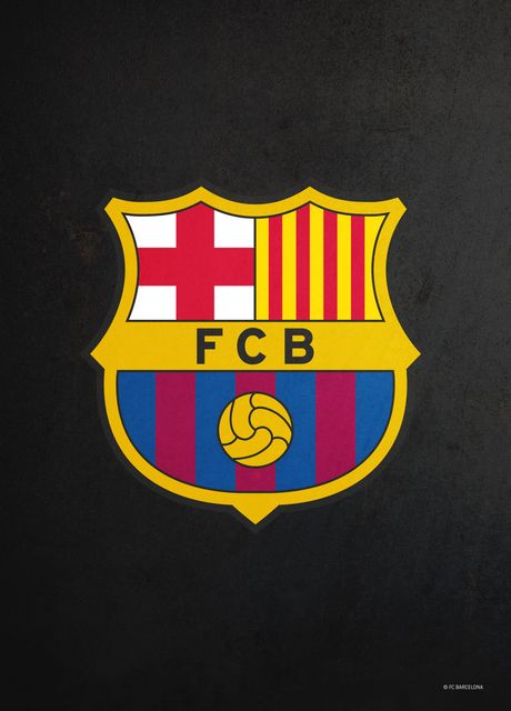 'Crest black' Poster by Barça | Displate