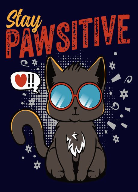 'Pawsitivity' Poster by Ron Studio | Displate